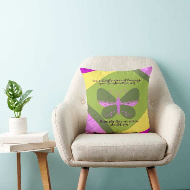 Lessons From A Butterfly Throw Pillow (Chair)