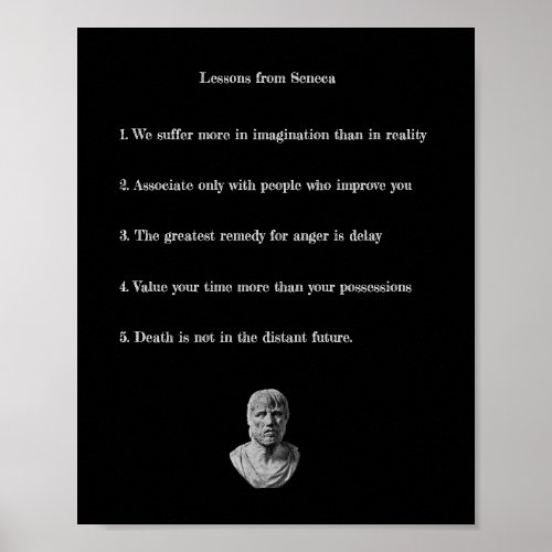 Lessons from Seneca Poster _ Stoic Philosophy 