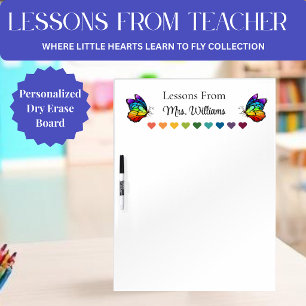 Lessons From Teacher- Butterflies and Hearts Dry Erase Board