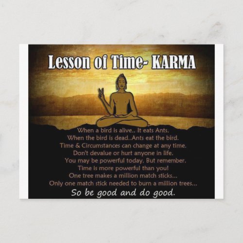 Lessons of Time_Karma Postcard