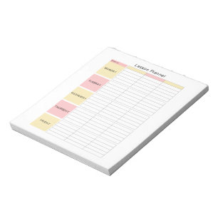 Lessons Planner Teacher Notepad