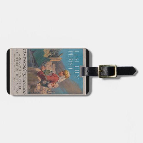 Lest They Perish Poster Luggage Tag