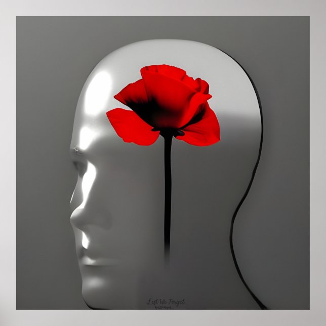 Lest We Forget - AI Digital Art Print  (Front)