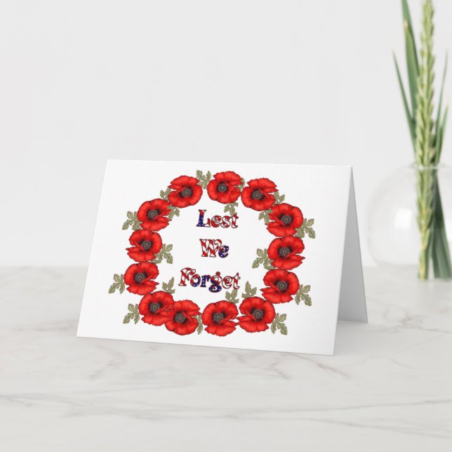 Lest We Forget Card (Front)