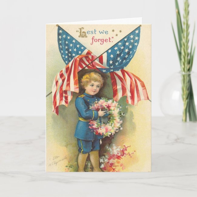 Lest We Forget Memorial Day Card