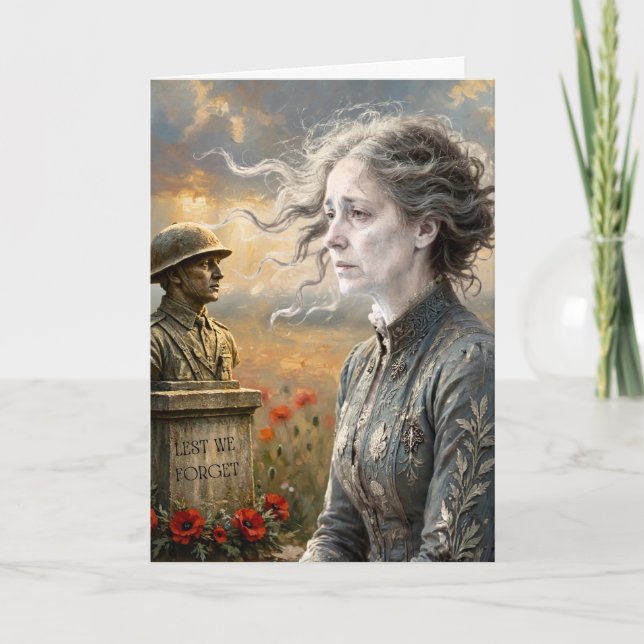 Lest we forget-Rememberance Greeting card (Front)