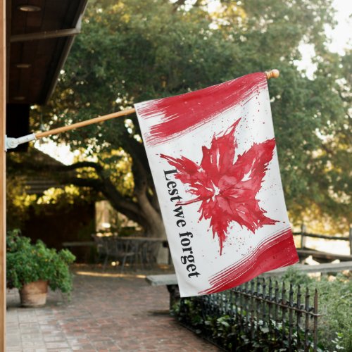 Lest We Forget Remembrance Day House Flag