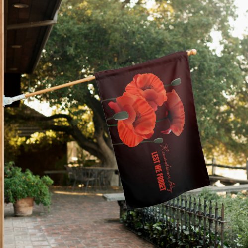 Lest We Forget Remembrance Day House Flag