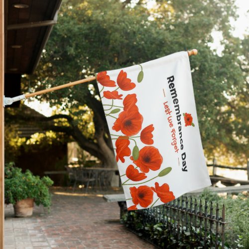 Lest We Forget Remembrance Day House Flag