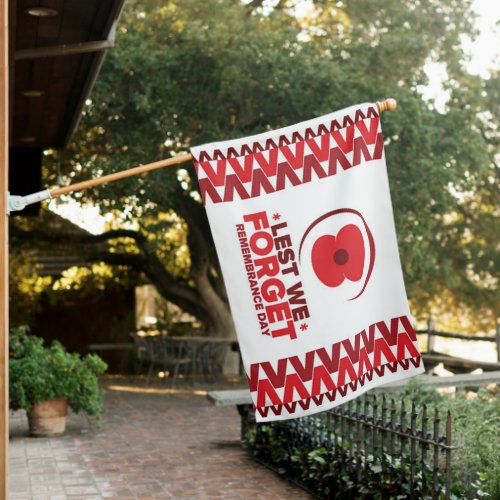 Lest We Forget Remembrance Day House Flag