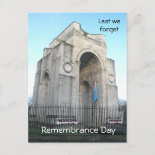 Lest we forget Remembrance Day Postcard