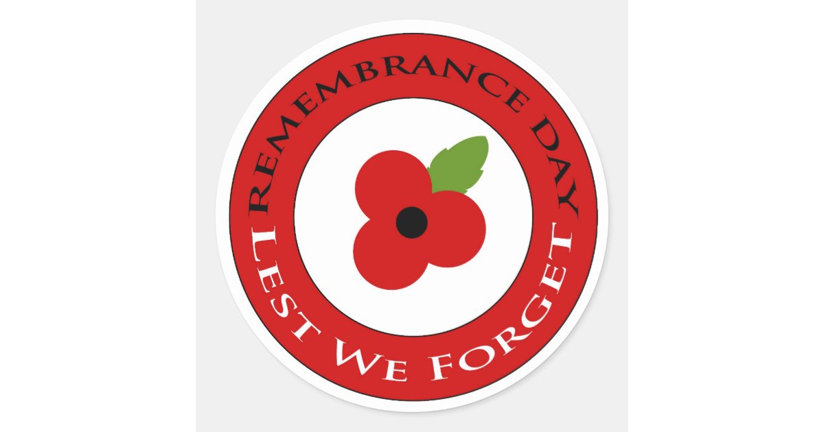 Lest we forget - Sticker | Zazzle