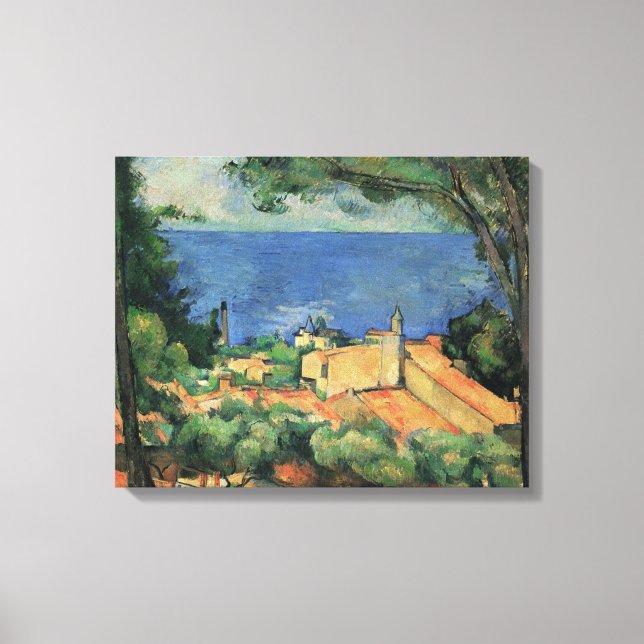L'Estaque With Red Roofs - Paul Cezanne - c1883 Canvas Print (Front)
