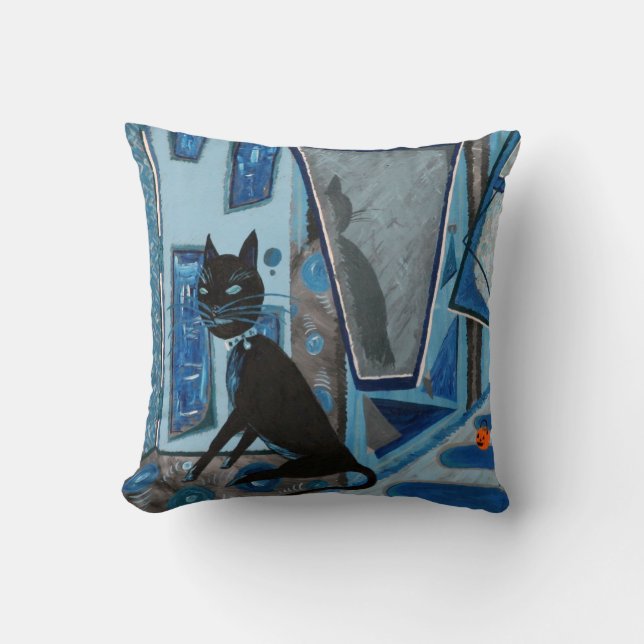 Lestat the Cat Throw Pillow (Front)