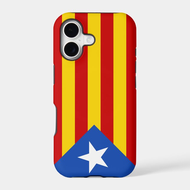 "L'Estelada Blava" Catalan Independence Flag Iphone Case (Back)