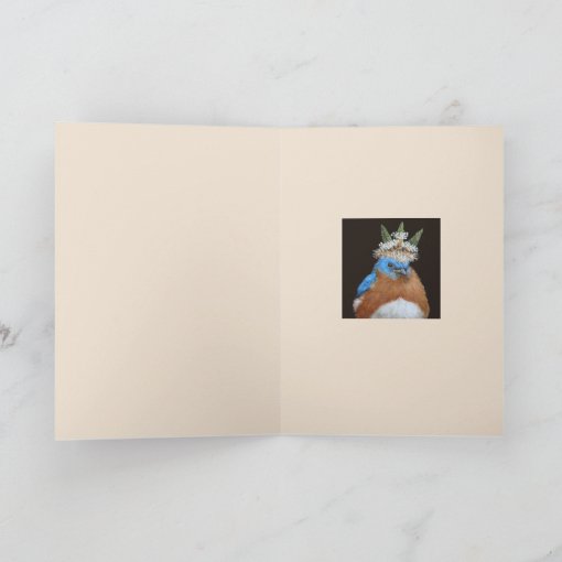 Lester the grumpy, bossy bluebird card | Zazzle