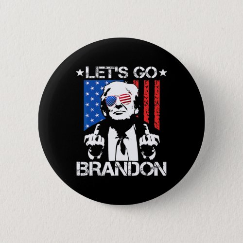 Let39s Go Brandon Pro Trump 2024 Flag Anti Joe B Button