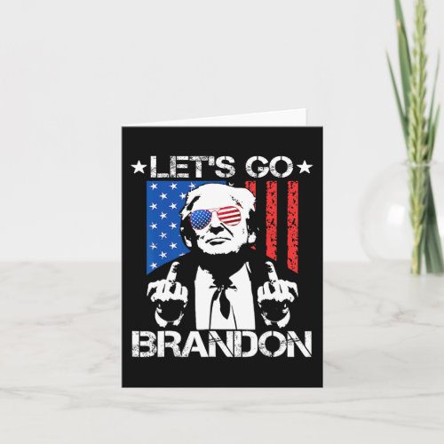 Let39s Go Brandon Pro Trump 2024 Flag Anti Joe B Card