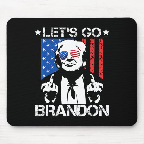 Let39s Go Brandon Pro Trump 2024 Flag Anti Joe B Mouse Pad