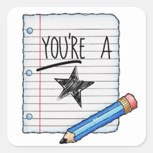 Let a Star Know They Shine (Student Stickers) Square Sticker
