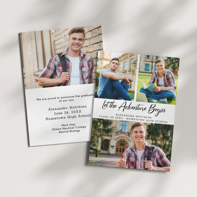 Let Adventure Begin Photo Graduation Announcement (Creator Uploaded)