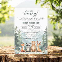 Let Adventure Begin Woodland Forest Baby Shower