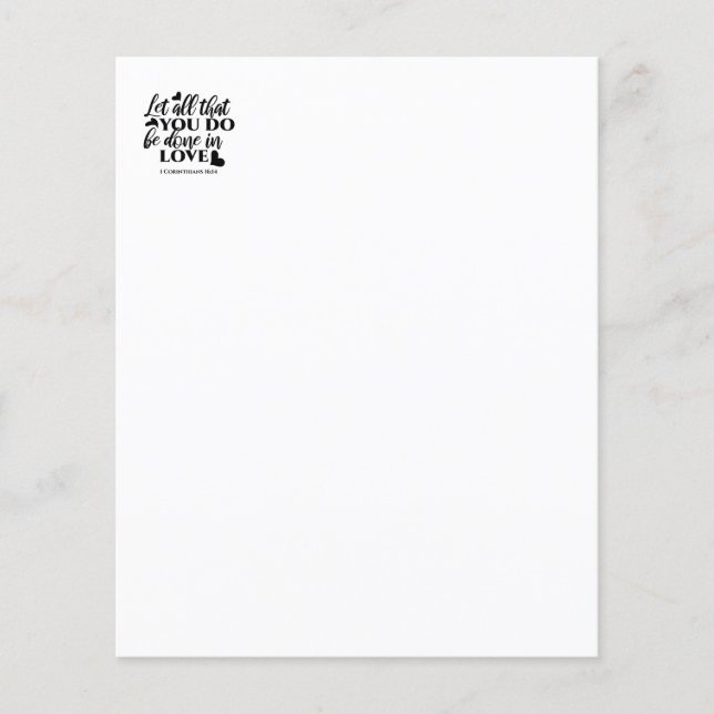 Let All Be Done in Love - 1 Cor 16:14 (Front)