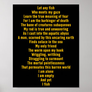 Let Any Fish Who Meets My Gaze Funny Quote  Poster