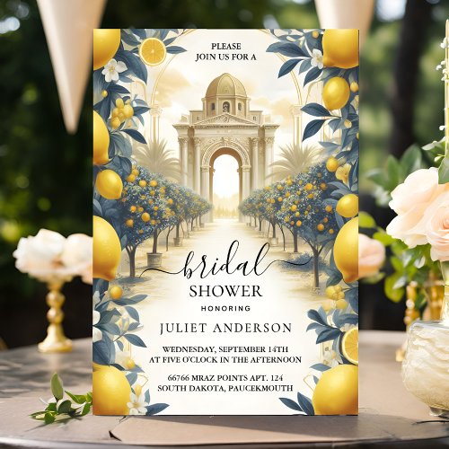 Let Arch Food Fun Fruit Lime Lemon Bridal Shower Invitation