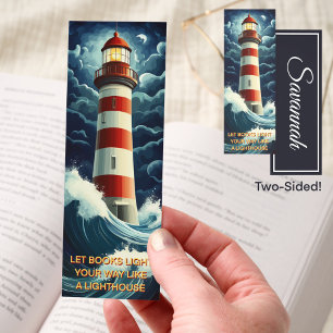 Let Books Light Your Way Like A Lighthouse Bookmarks