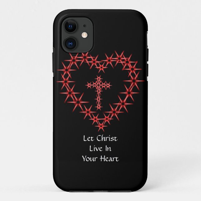 LET CHRIST LIVE IN YOUR HEART Case-Mate iPhone CASE (Back)