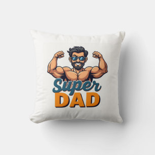 Let Dad relax in style & fun! 💪🛋️ This cartoon “ Throw Pillow