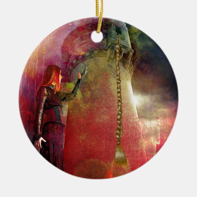 LET DOWN YOUR HAIR CERAMIC ORNAMENT (Front)