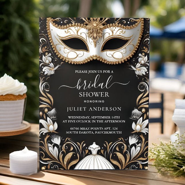 Let Dress Code Prom Masquerade Ball Bridal Shower Invitation (Creator Uploaded)