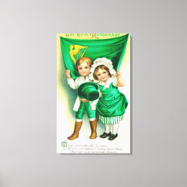 Let Erin Remember Couple Holding a Flag Canvas Print (Front)