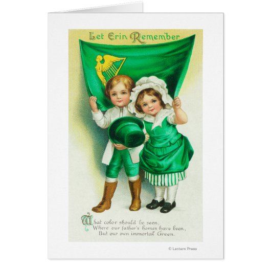 Let Erin Remember Couple Holding a Flag Cards (Front)