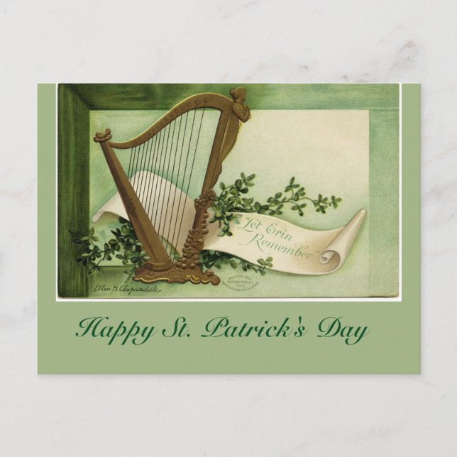 Let Erin Remember St. Patrick's Day Postcard (Front)