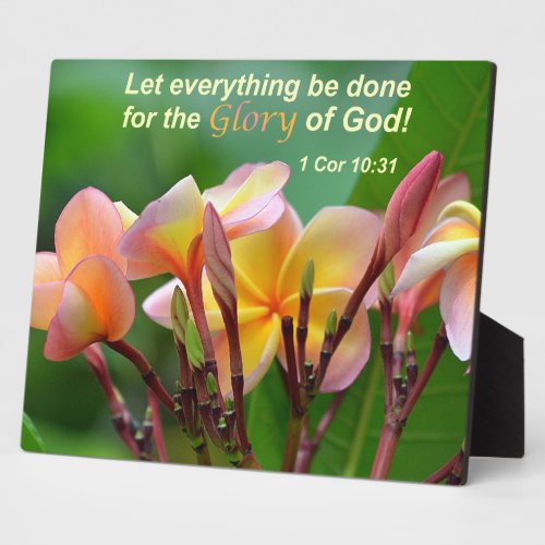 Let Everything Be Done To the Glory of God Plaque