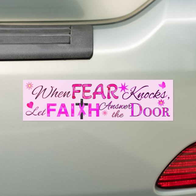 Let FAITH Answer the Door Bumper Sticker (On Car)