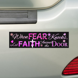 Let FAITH Answer the Door Bumper Sticker