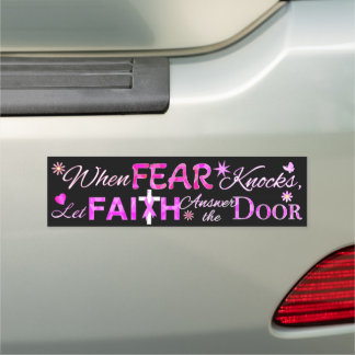 Let FAITH Answer the Door Car Magnet