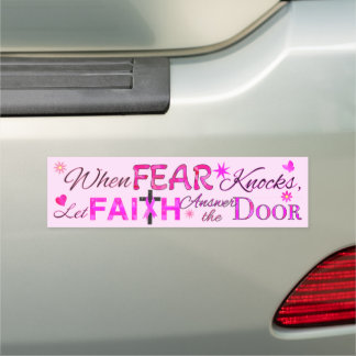 Let FAITH Answer the Door Car Magnet
