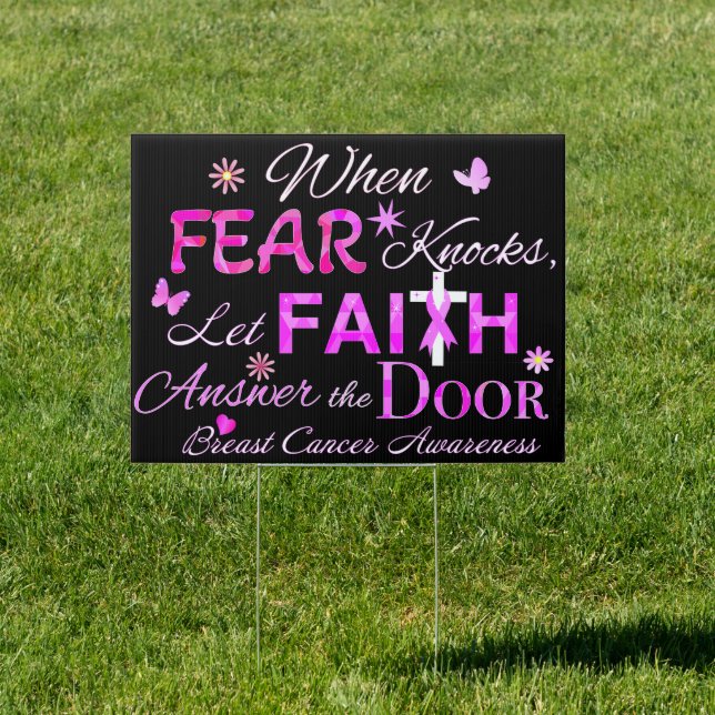 Let FAITH Answer the Door Sign (Insitu)