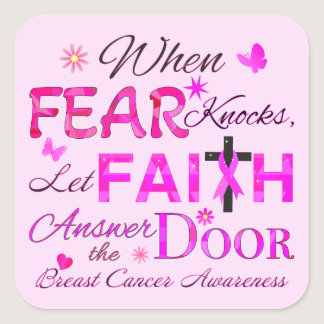 Let FAITH Answer the Door Square Sticker