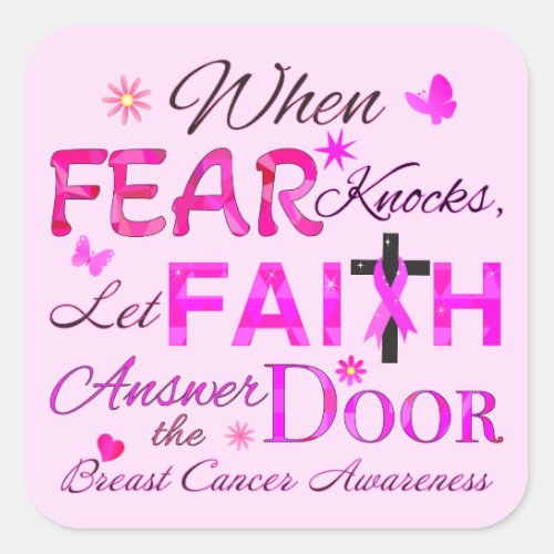 Let FAITH Answer the Door Square Sticker
