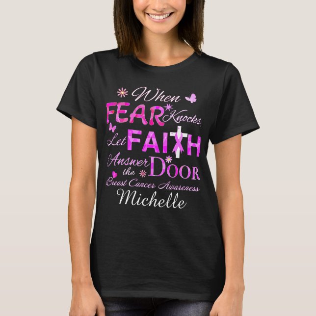 Let FAITH Answer the Door T-Shirt (Front)