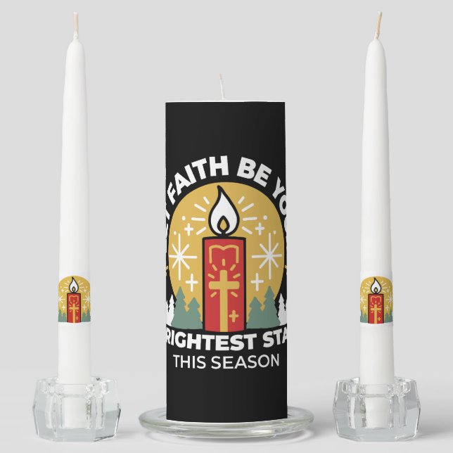 Let Faith Be Your Brightest Star Candle Art (Front)