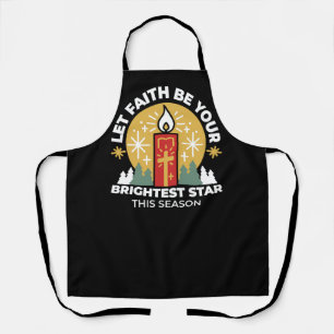 Let Faith Be Your Brightest Star Candle Art Apron