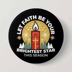 Let Faith Be Your Brightest Star Candle Art Button