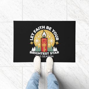 Let Faith Be Your Brightest Star Candle Art Doormat